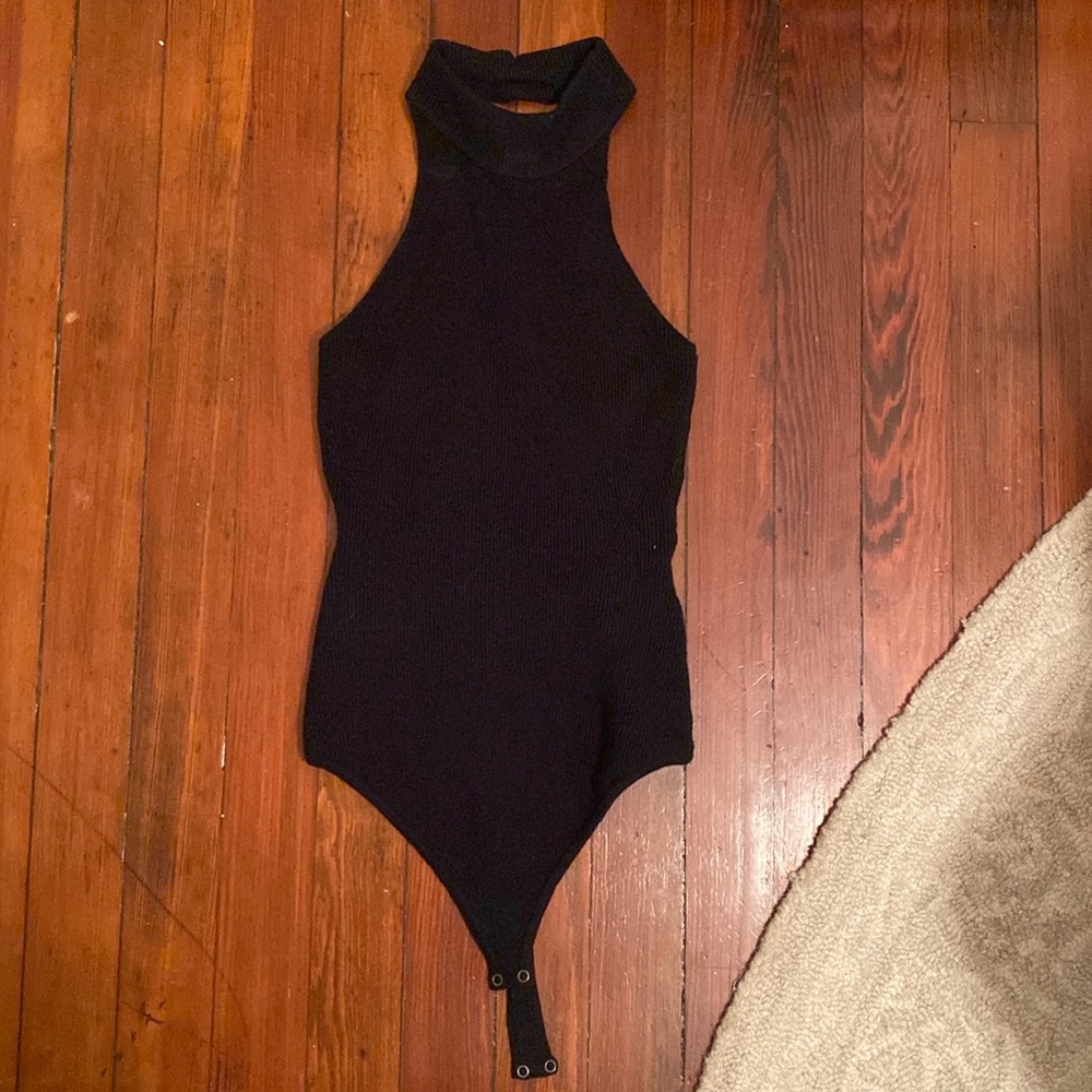 Black Abercrombie halter body suit